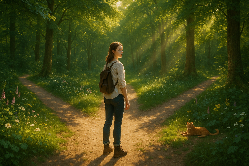 A choice to stay stuck, Rooted in familiar ground, Or take a different path