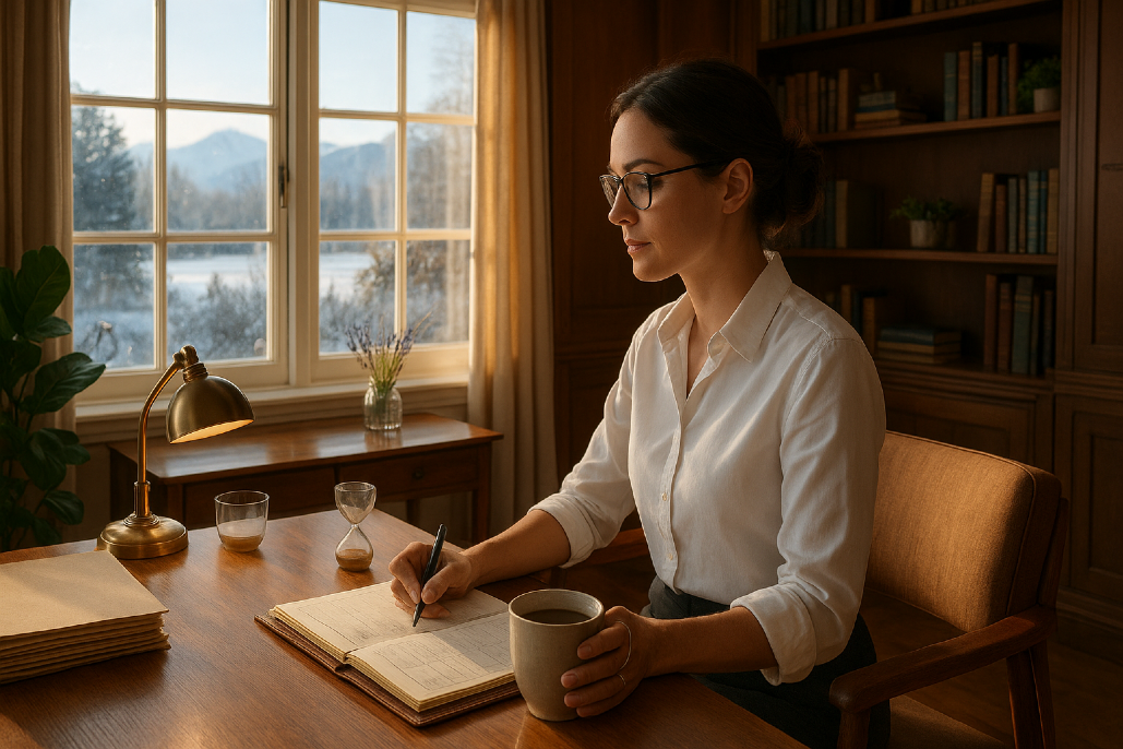 Reflections of past, Forward thinking for future, Balance for present